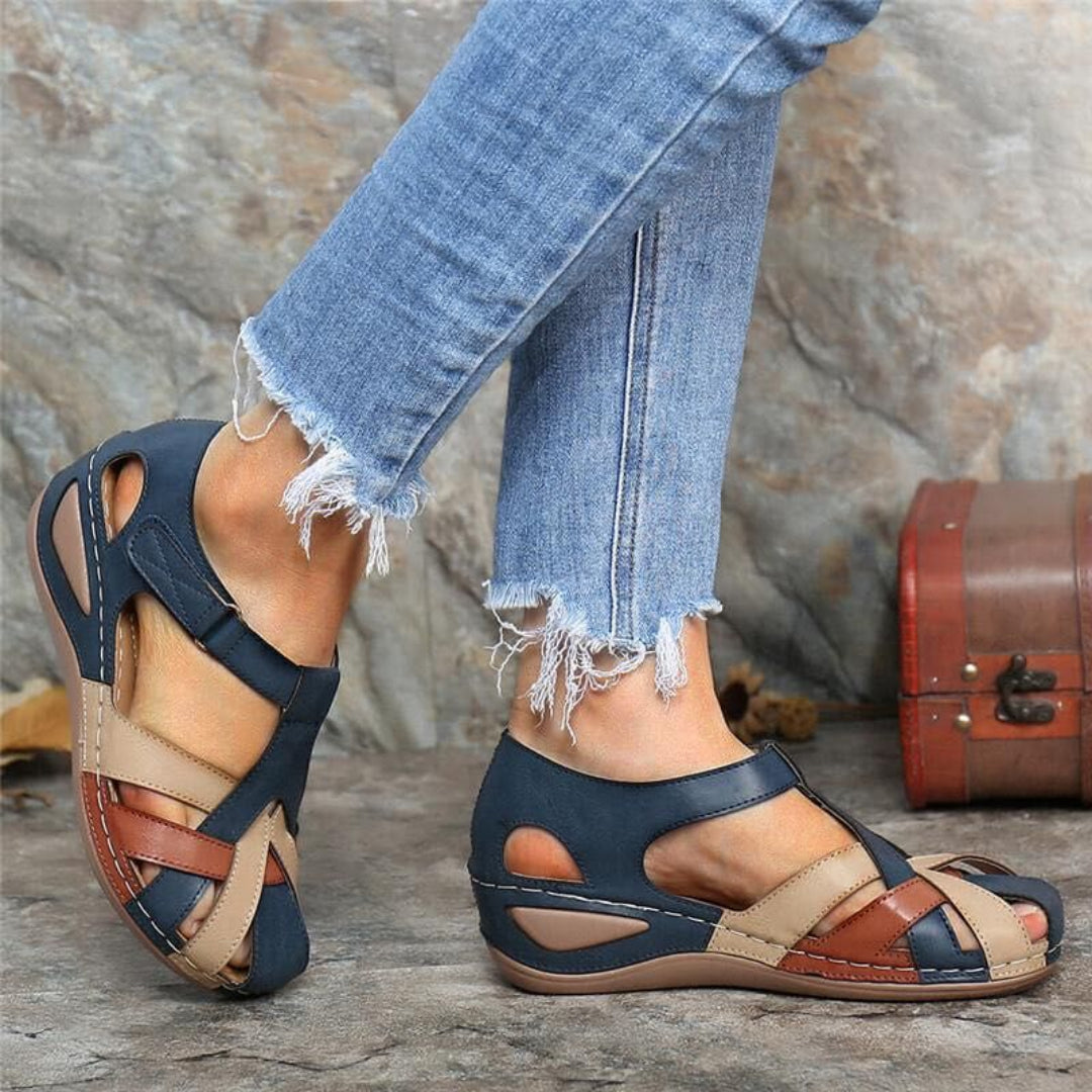 Ash New York Olivia closed-toe colourblock walking sandals, comfortable everyday summer footwear