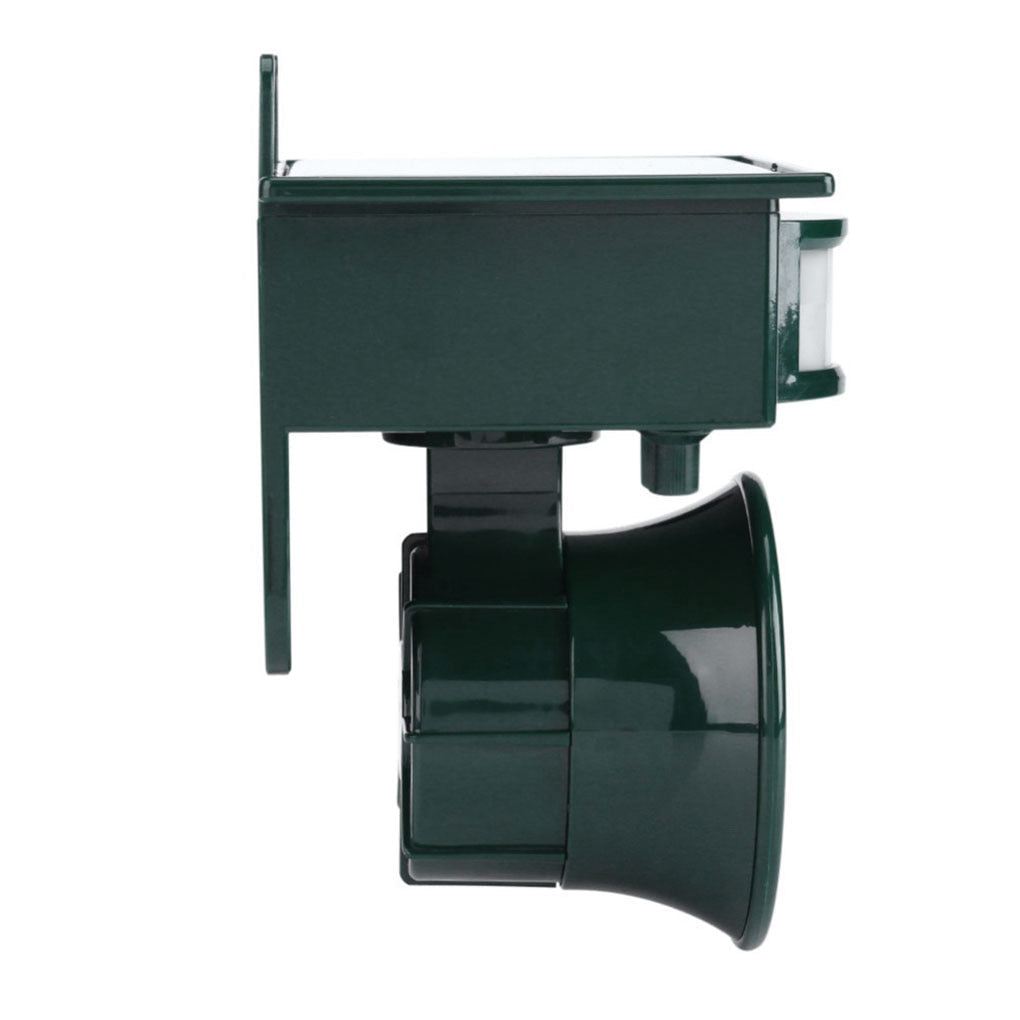 Eco-friendly solar bird repeller, equipped with motion sensor and sound for garden pest prevention.