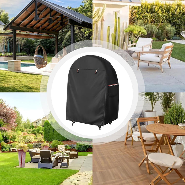 Garden & patio egg chair cover, waterproof, dustproof, UV resistant, easy access double zipper.