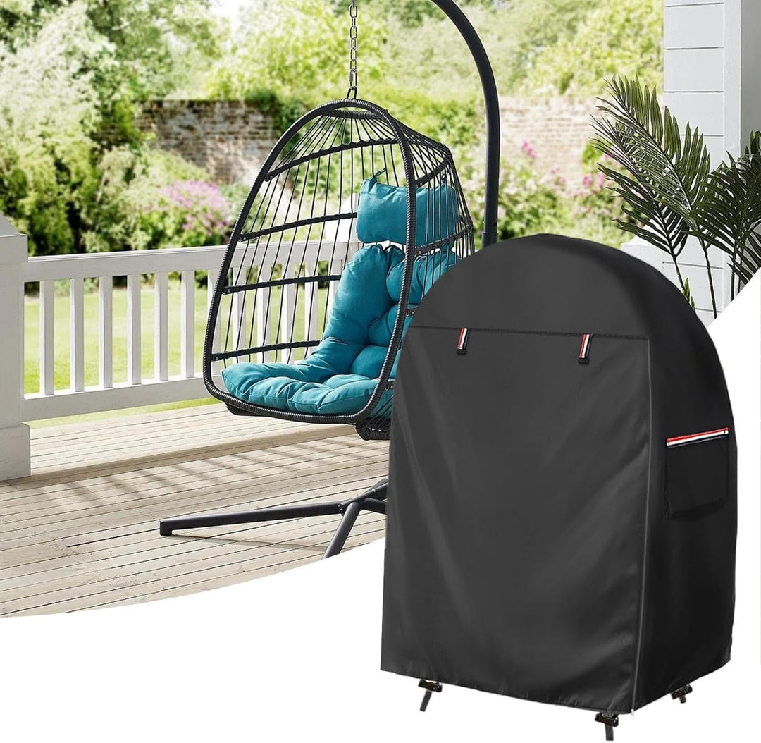 Universal outdoor egg chair cover, waterproof, weatherproof, double zipper for easy use.