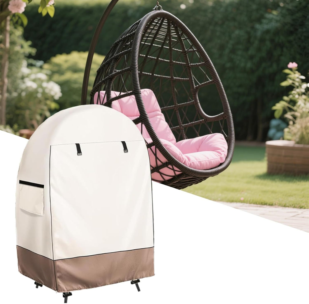 Protect your outdoor egg chair with this waterproof, UV-resistant cover & double zipper.