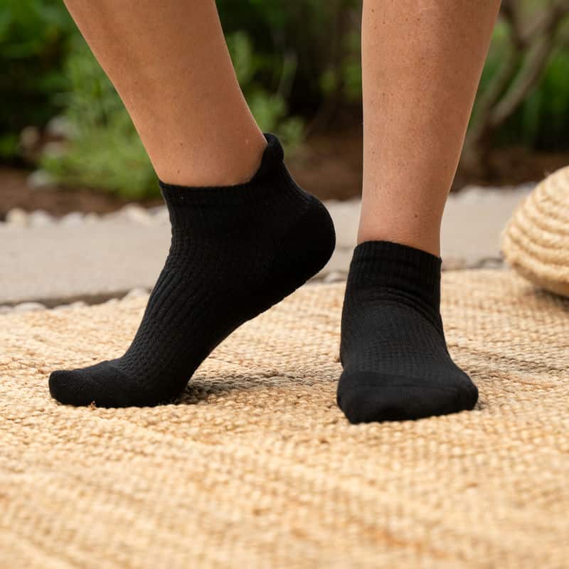 Unisex ankle compression socks in white, ideal for daily wear, athletic activity & foot health