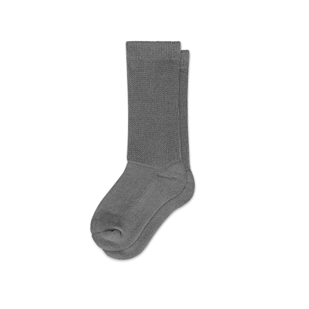 Close-up of the soft fabric of gray unisex circulation socks, promoting comfort and circulation