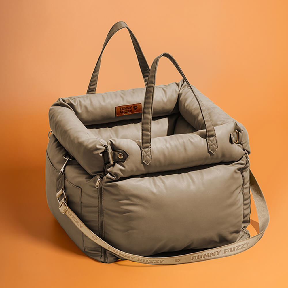 Secure travel dog car seat by PawLuxury, a comfortable booster for happy pets.