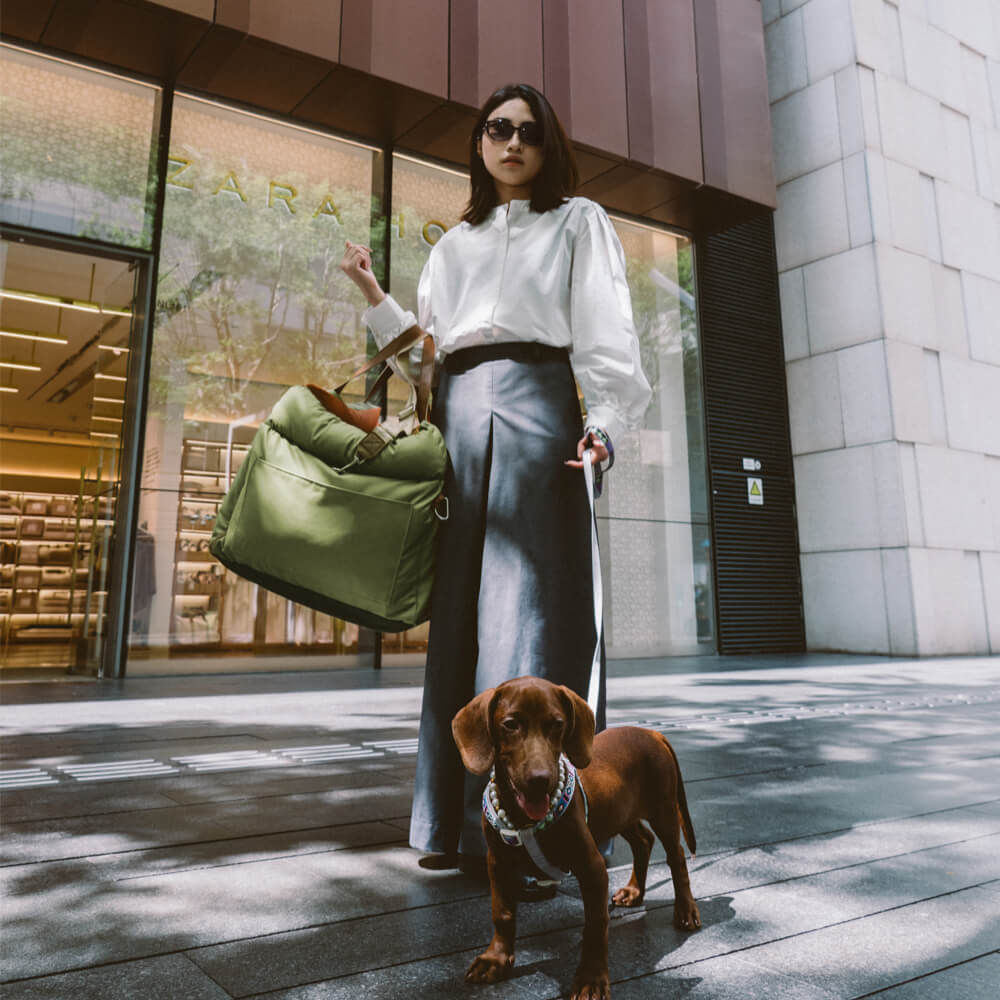 PawLuxury pet safety booster, a comfortable dog car seat for peaceful travel.