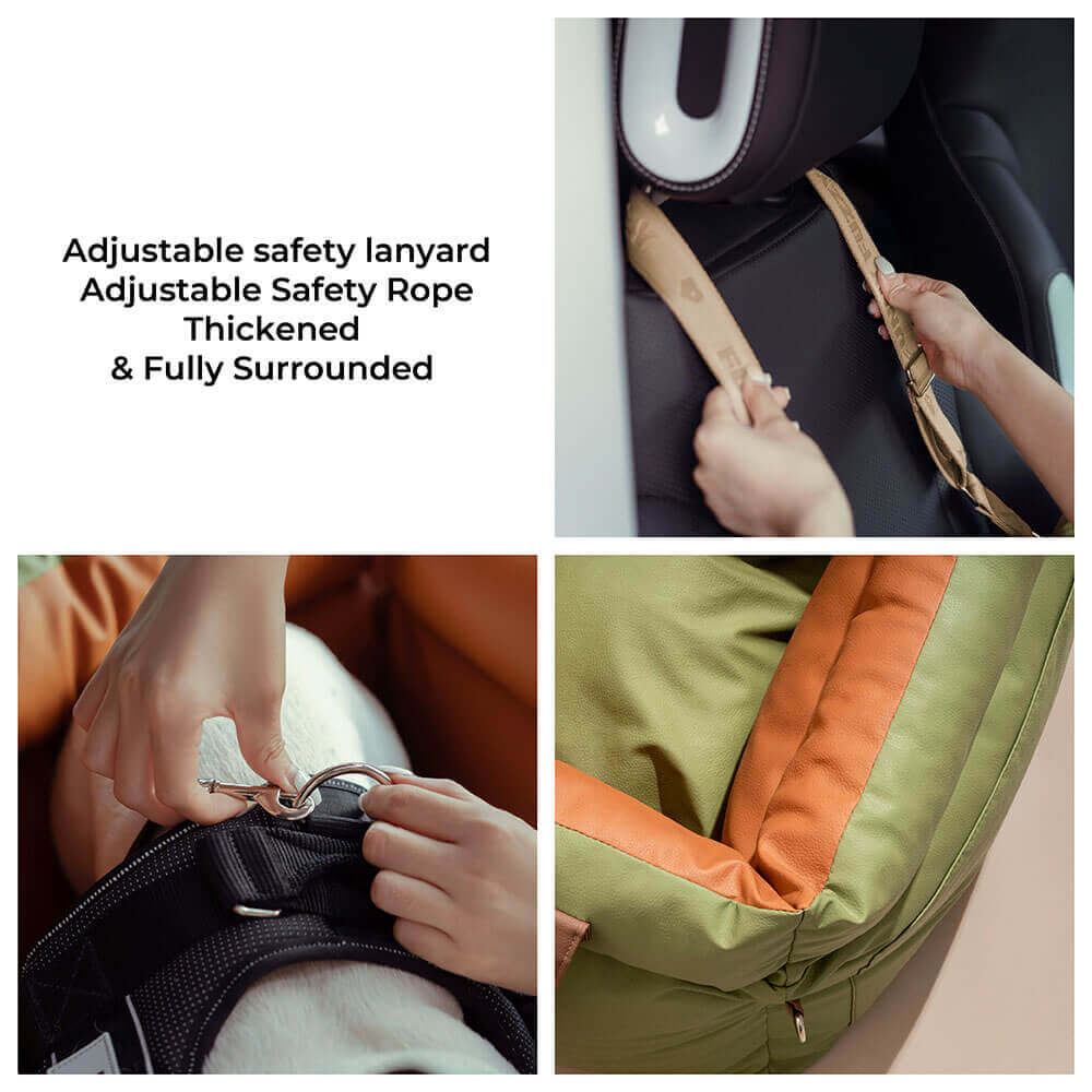 PawLuxury secure travel dog car seat, providing comfort & safety for your pet.