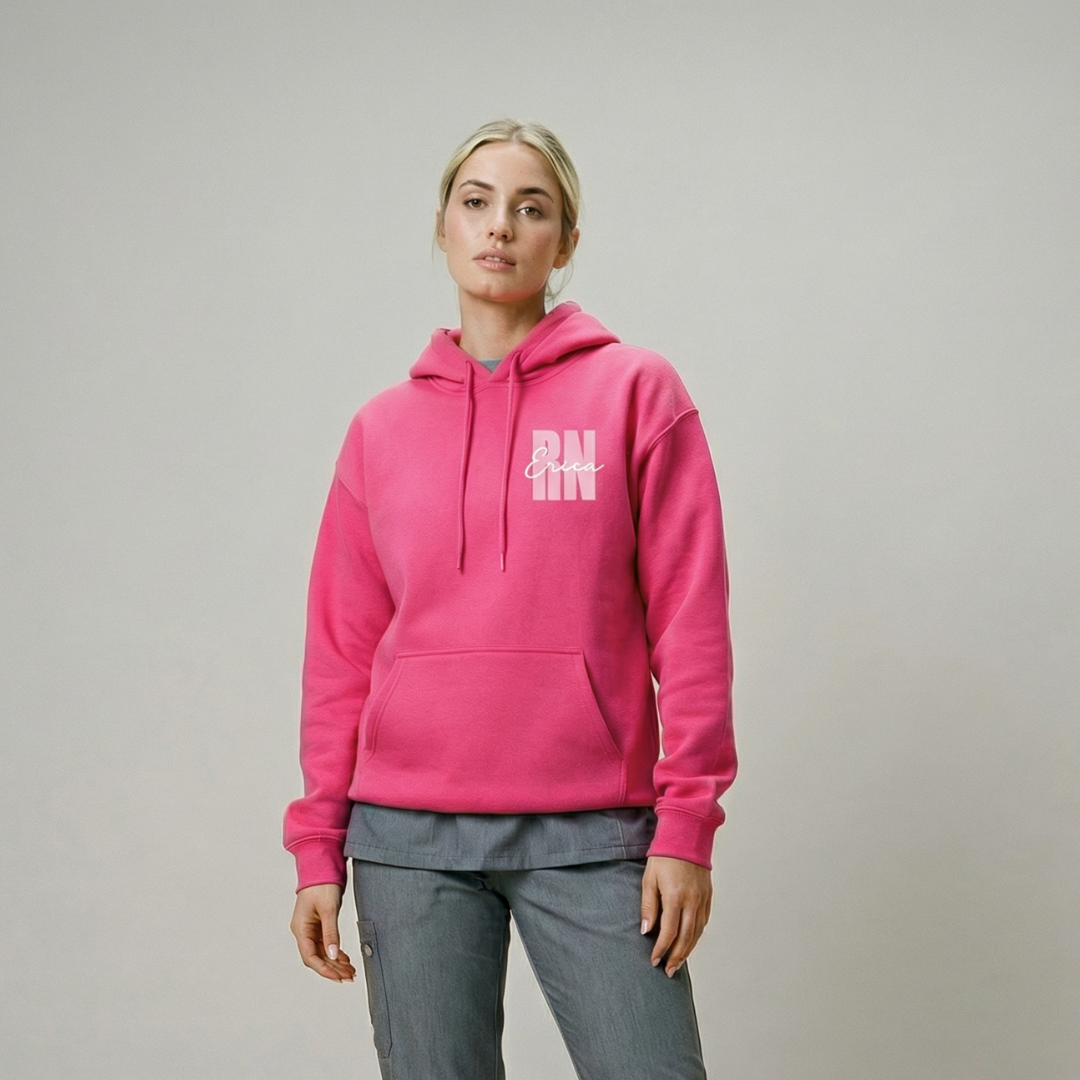 Personalized ultra-soft unisex hoodie in cotton blend, perfect for casual wear and cozy comfort.