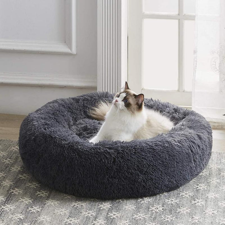 Plush Calming Cat Bed for Ultimate Feline Comfort - Lexians