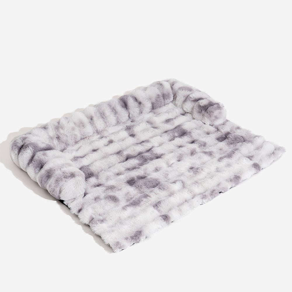 Stylish plush dog mat, non-slip sofa protector, a calming pet bed that blends with home decor.
