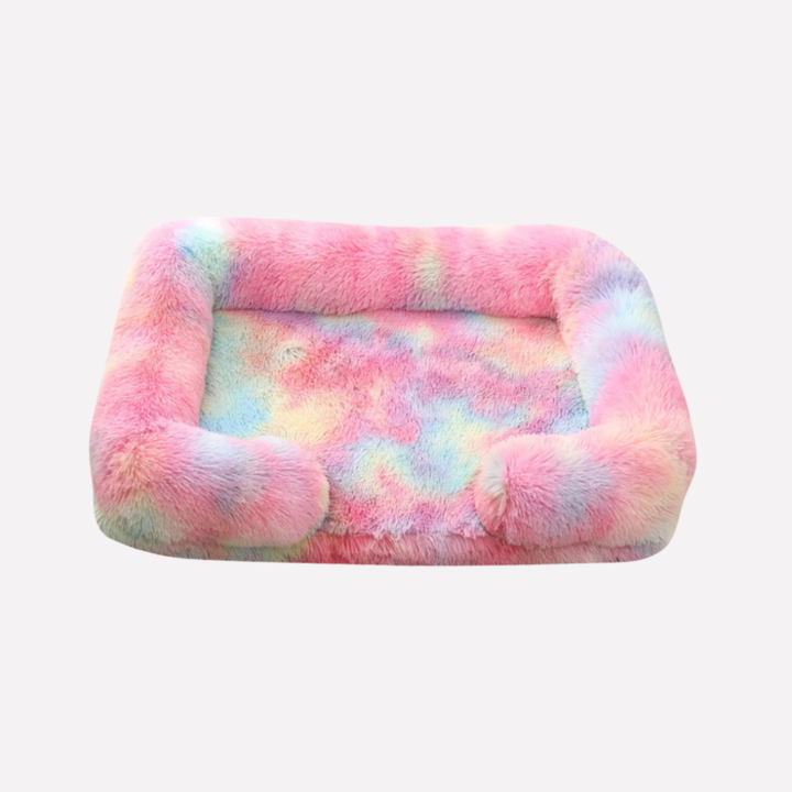 Durable crate pad, plush comfort, non-slip base; a perfect pet sleep aid.