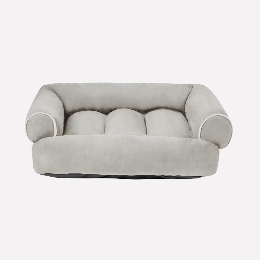 Comfortable U-shaped pet bed, ideal for dogs, with a soft washable design and non-slip bottom.
