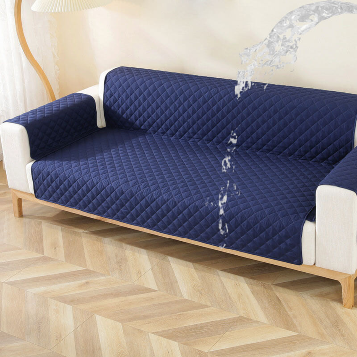 Easy-fit plush velvet sofa cover, waterproof, washable, ideal pet-friendly furniture shield.