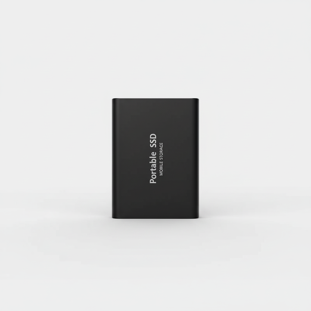 Compact 128TB portable SSD, ideal for quick data transfers & secure storage on the go via USB-C.