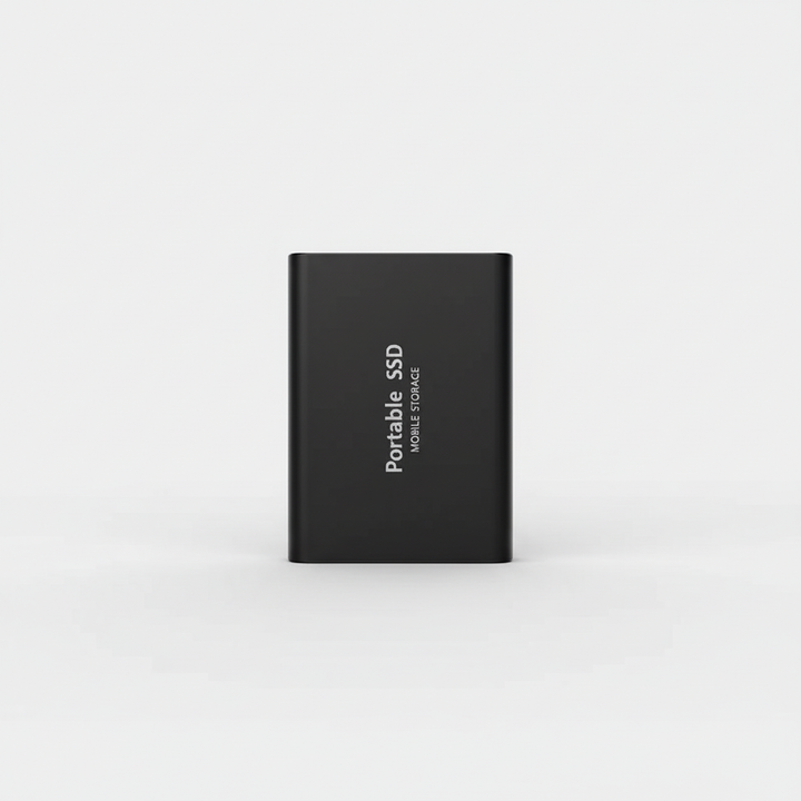 Compact 128TB portable SSD, ideal for quick data transfers & secure storage on the go via USB-C.