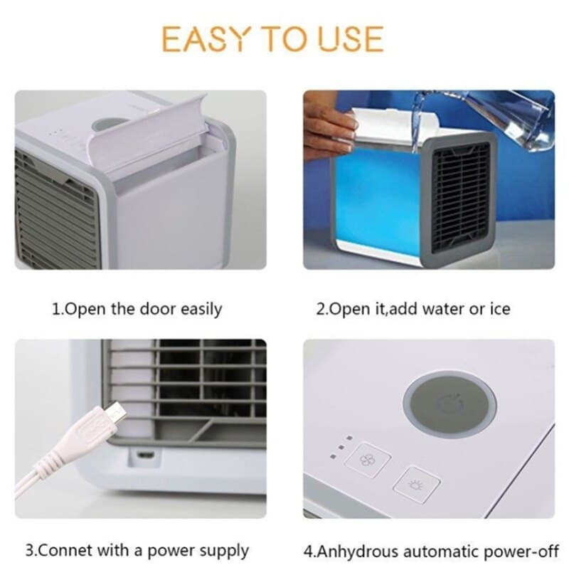 Compact USB desktop fan & air cooler. TavvitaImp009 portable humidifier & purifier for office essential comfort.