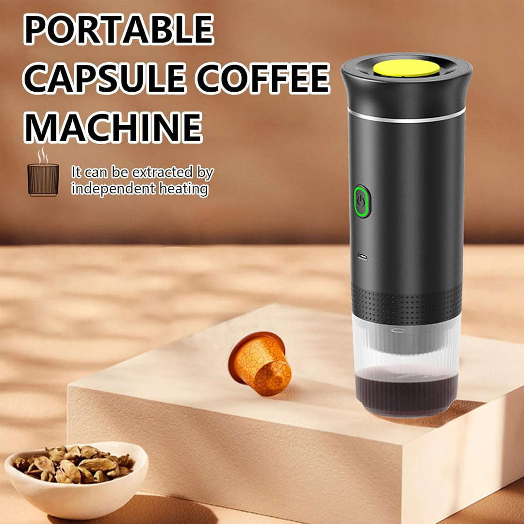 Enjoy hot coffee & espresso anywhere with this portable rechargeable 3-in-1 coffee machine.