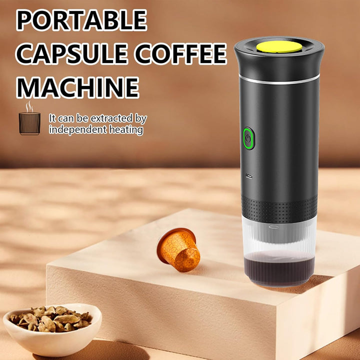 Enjoy hot coffee & espresso anywhere with this portable rechargeable 3-in-1 coffee machine.