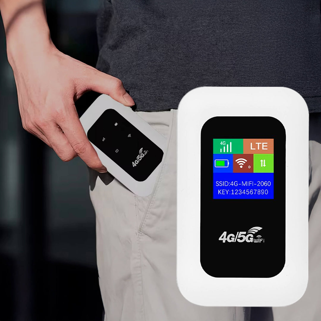 Travel & home backup 5G Wi-Fi router: secure, high-speed mobile internet for any location.