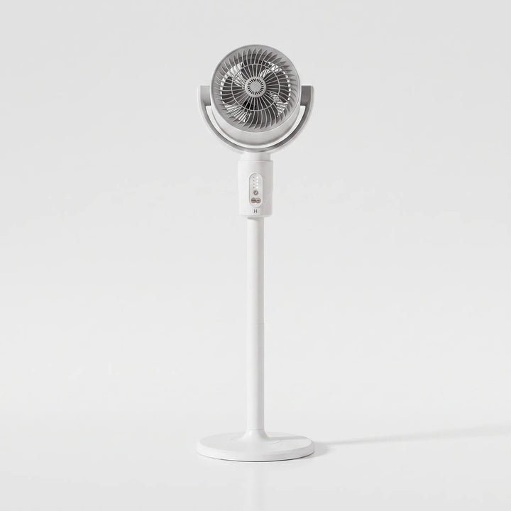 White pedestal fan with remote for easy operation. Adjustable height delivers powerful, convenient home cooling.