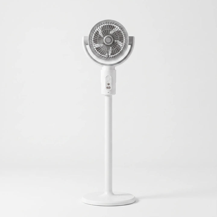 Sleek black adjustable pedestal fan with remote control, offering powerful and quiet personal air circulation.