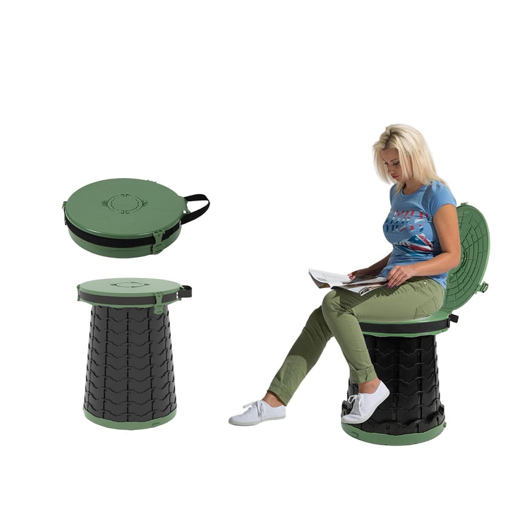 Adjustable height restroom solution for camping, hiking, and outdoor activities.