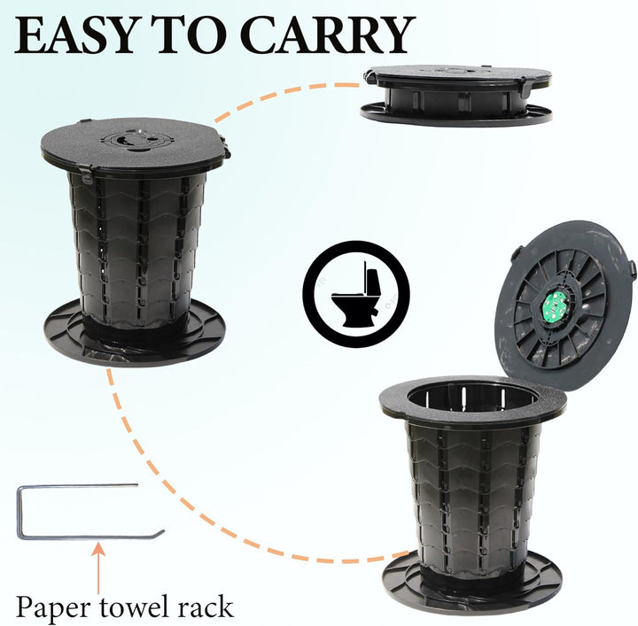 CampMate adjustable portable toilet, essential for outdoor, camping, and travel.