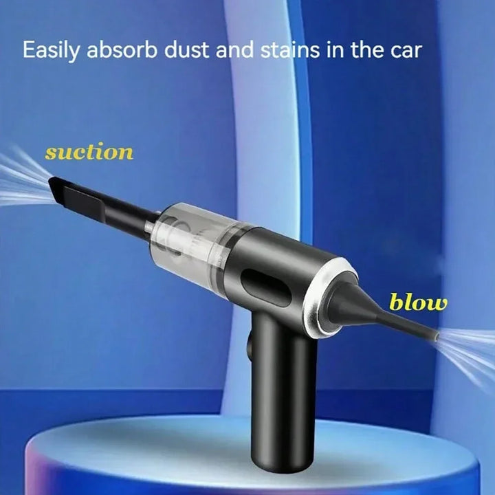 Versatile handheld portable vacuum cleaner for efficient wireless cleaning of car interiors and home surfaces.