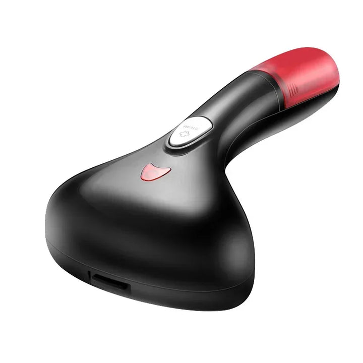 Portable handheld garment steamer for quick wrinkle removal. Ideal for home use and travel essential fabric care.