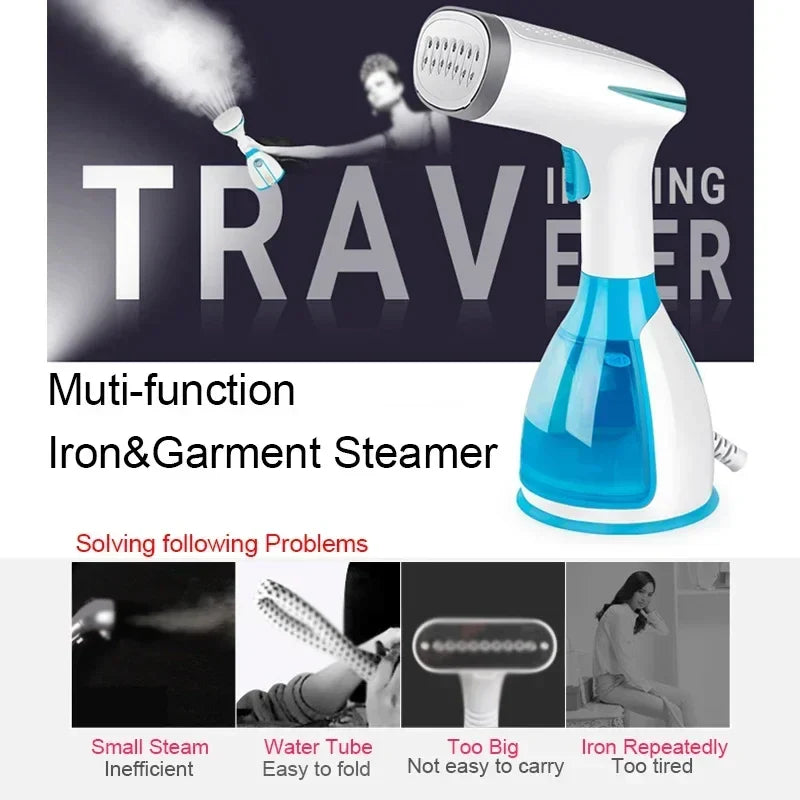 Easy-to-use handheld clothes steamer for fast fabric care. Quickly remove wrinkles at home or while traveling.