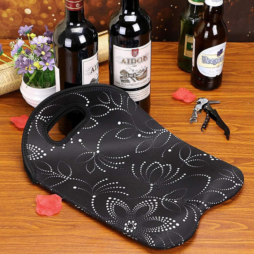 Dual bottle wine cooler, keeps beverages chilled on the go.