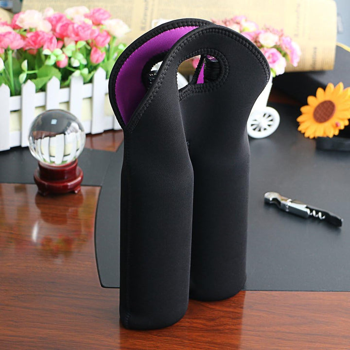 Dual bottle neoprene wine cooler, a perfect gift idea.