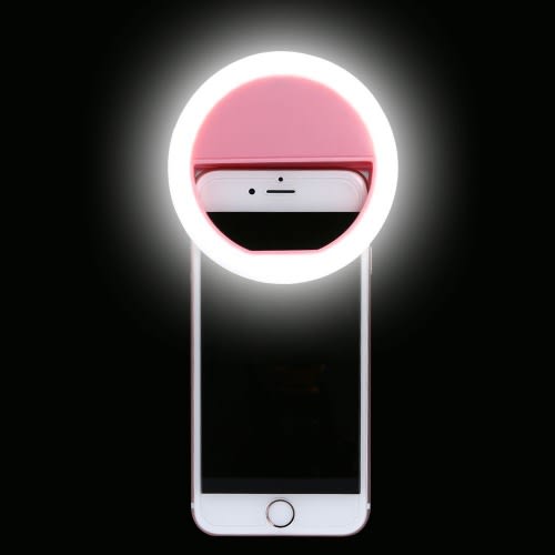 USB rechargeable portable ring light for content creation, brightens selfies & video with ease.