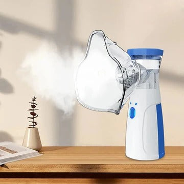 Portable mesh nebulizer for adults & kids, ideal for asthma & respiratory relief.