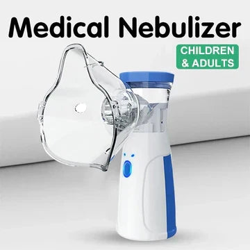 Quiet handheld nebulizer for children & adults, providing effective asthma & lung treatment.