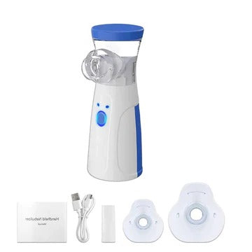 USB rechargeable handheld mesh nebulizer for consistent respiratory wellness at home or travel.
