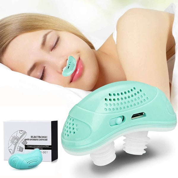 Portable micro CPAP machine for sleep apnea relief. Quiet, anti-snoring device for travel & comfortable sleep.