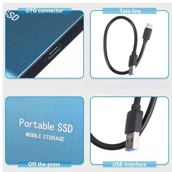Sleek 128GB portable SSD, offering high-speed data transfer and backup as an external hard drive.