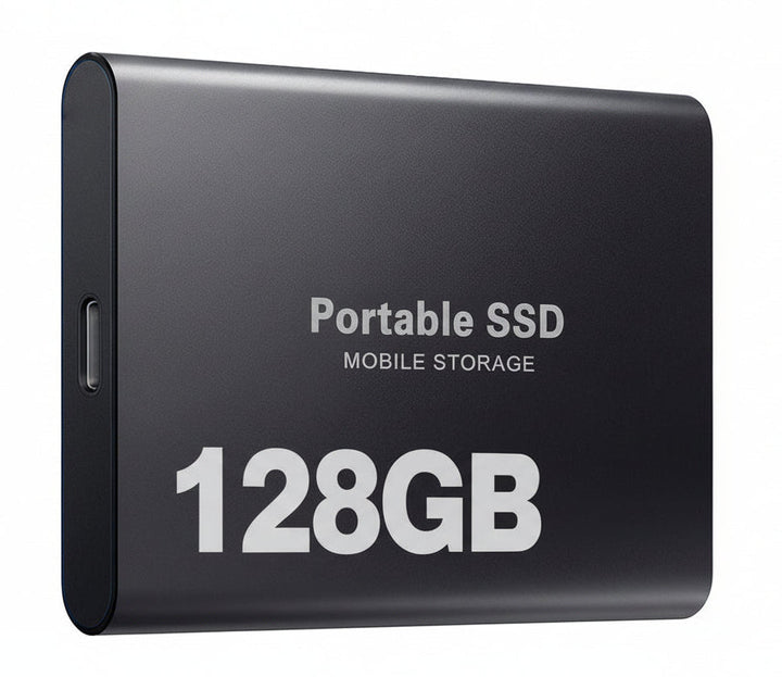 Ultra-fast 128GB portable SSD, a durable external hard drive solution for rapid PC & laptop storage.