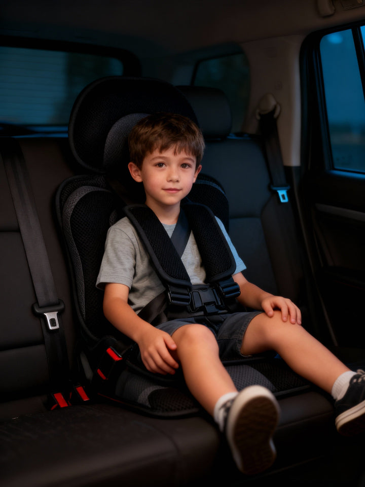 Lightweight portable car seat for kids, ensuring safety on every trip.