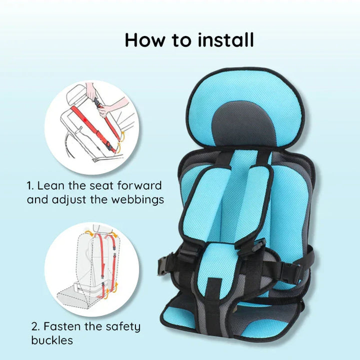 Compact harness seat for kids, perfect for car travel and daily safety.
