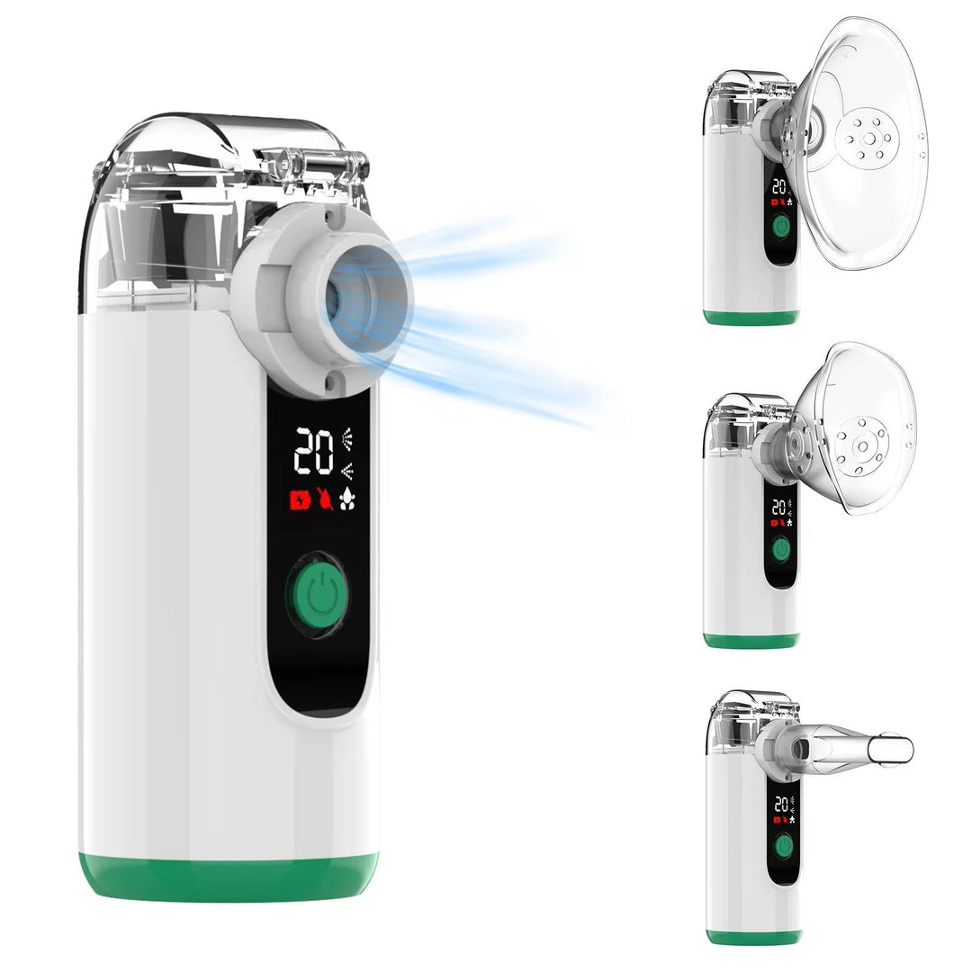 Unisex mist inhaler with quiet mesh technology, USB rechargeable for convenient personal health & wellness.