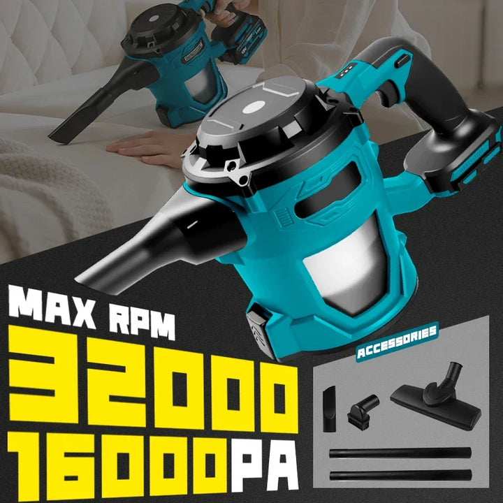 Tavvitaimp18 cordless handheld vacuum, rechargeable, ideal for wet & dry messes in car and home.
