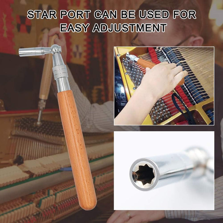 Arvena professional 16-piece piano tuning kit including essential tools for precision instrument repair.