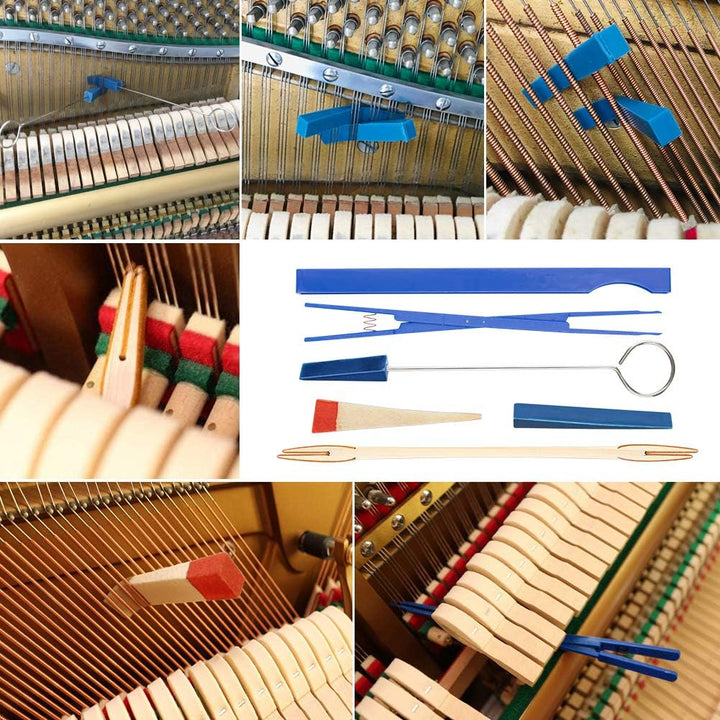 Professional 16-piece piano tuning kit for accurate at-home or expert instrument repair.
