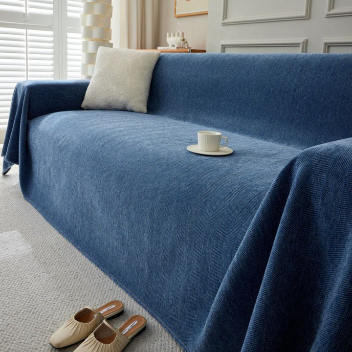 Modern geometric furniture protector for sectional couches, enhances living room decor and keeps pets comfortable.