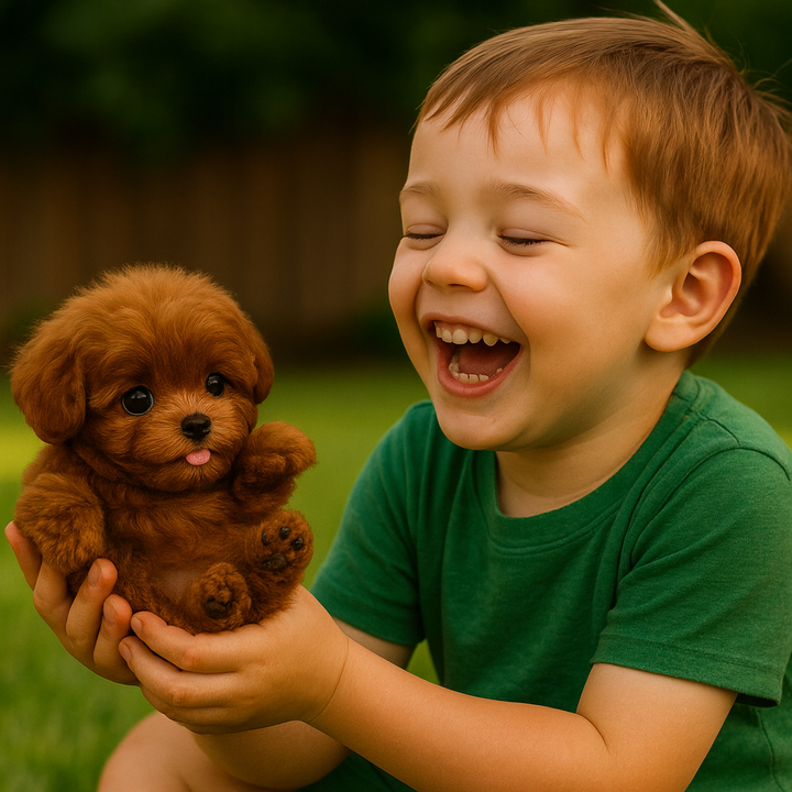 Soft plush puppy robot toy, an interactive walking dog for children, a realistic electronic pet.