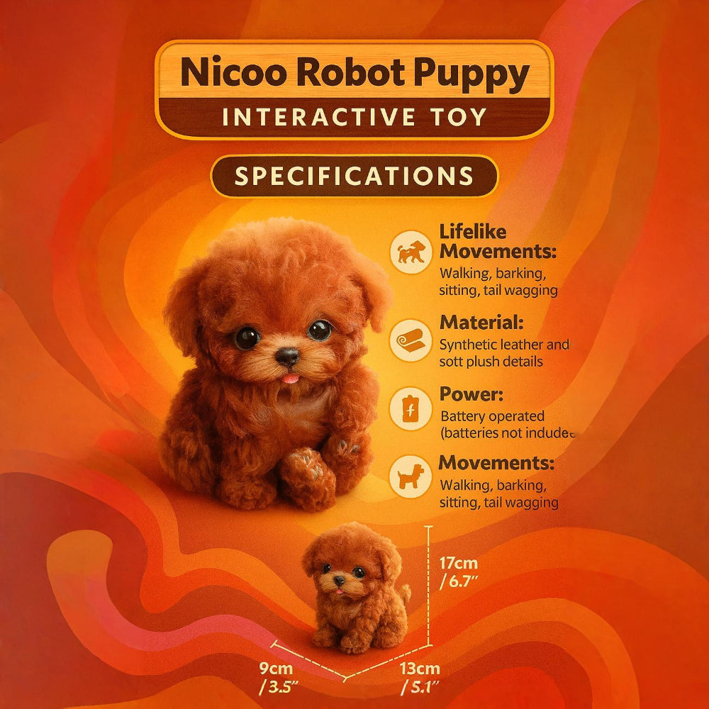 Engaging interactive puppy robot, a realistic electronic walking dog toy bringing joy to kids.