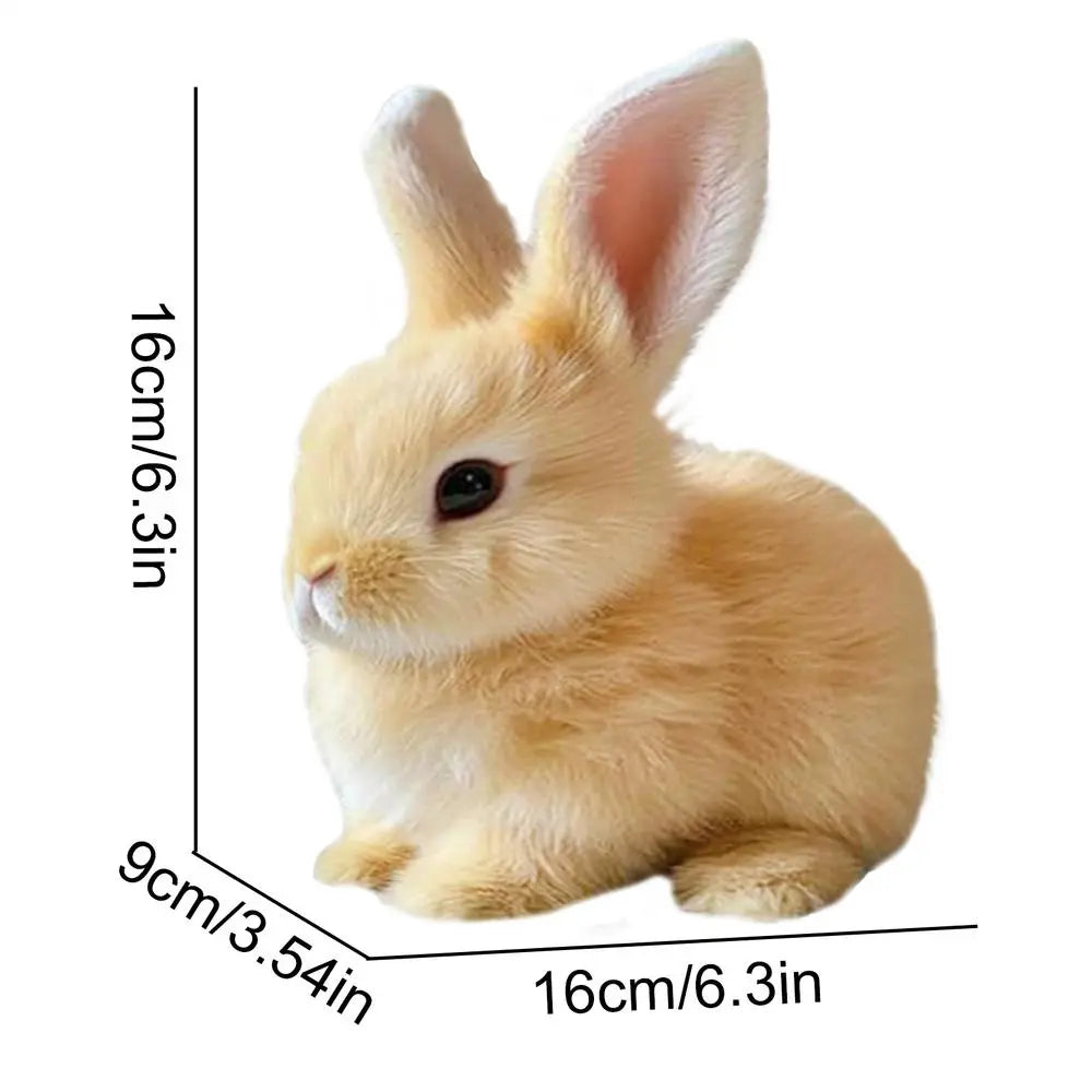 Highly realistic moving rabbit toy with plush, soft fur; an engaging unisex kids toy or unique home decor.