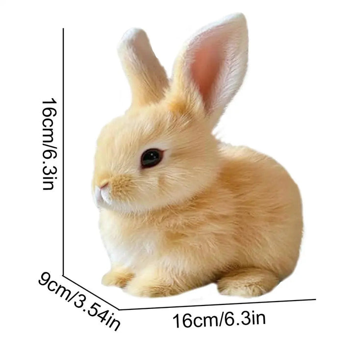 Highly realistic moving rabbit toy with plush, soft fur; an engaging unisex kids toy or unique home decor.