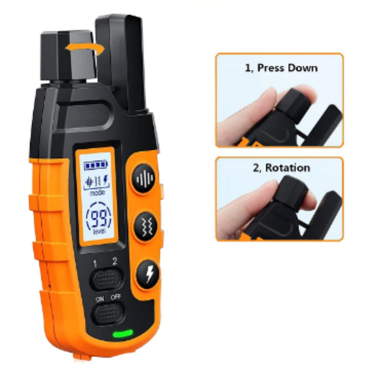 Essential dog training collar for pet behavior correction. Rechargeable, waterproof, and includes remote control.